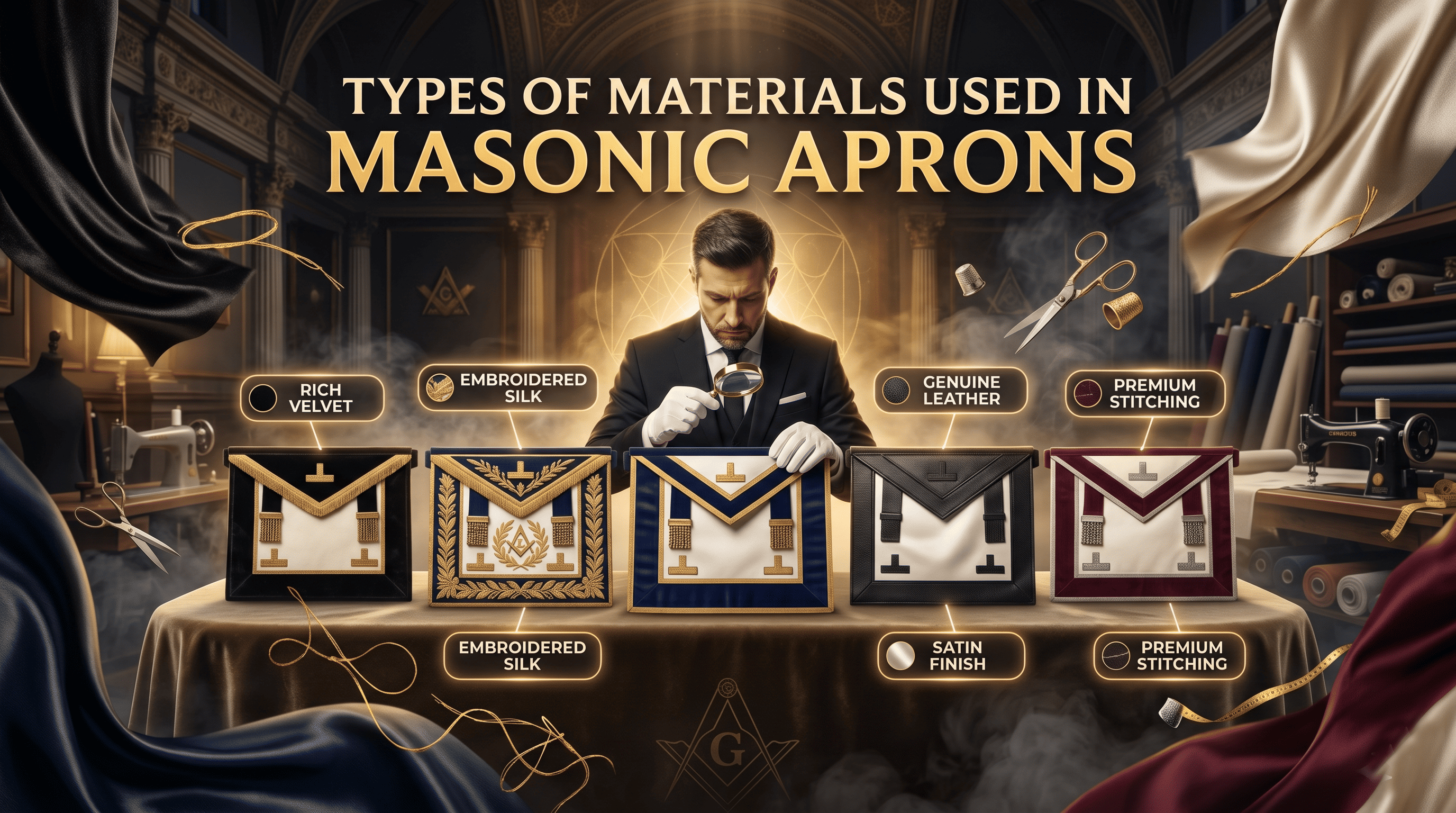 Types of Materials Used in Masonic Aprons