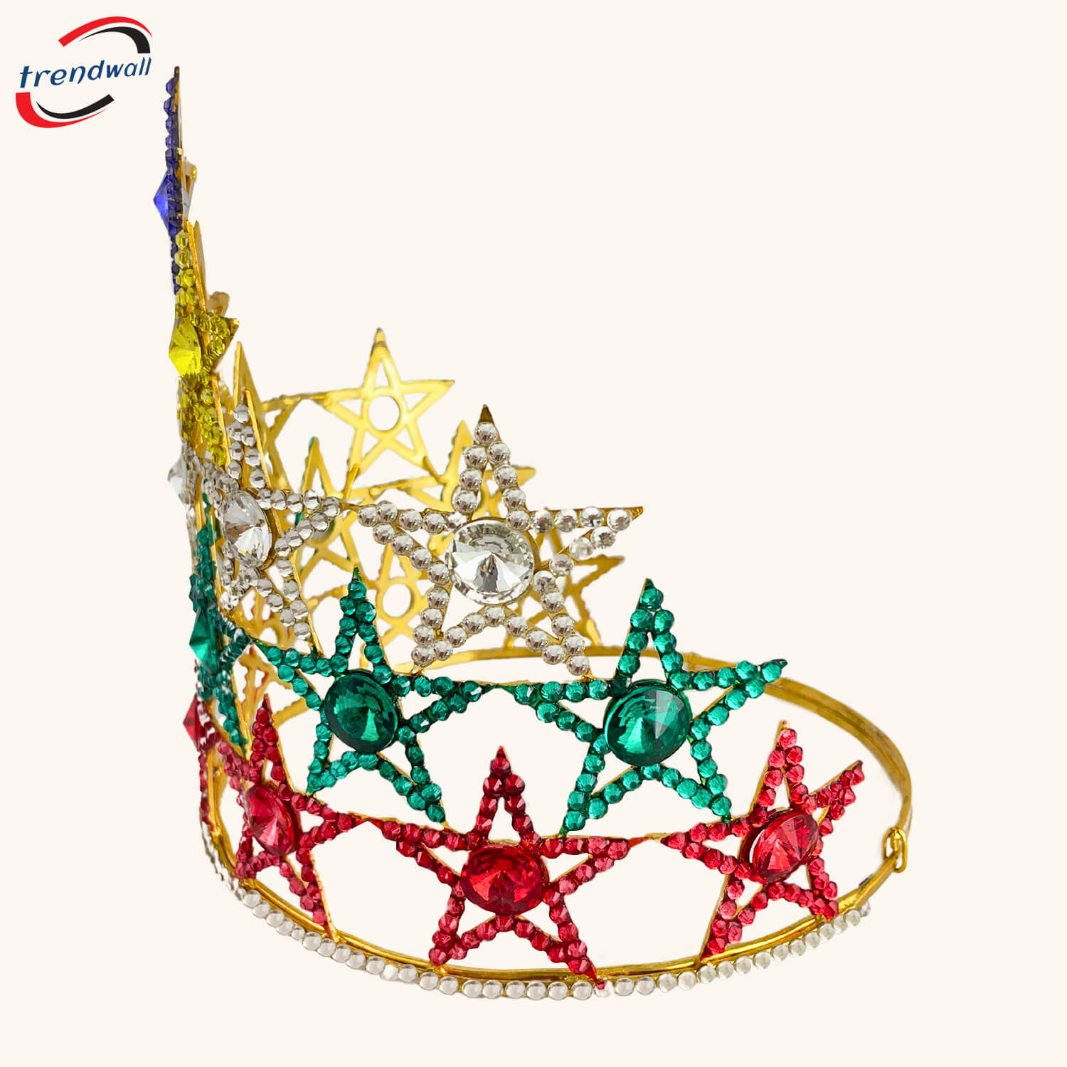 Masonic OES Stars Grand Taller Crown Rare Style Gold Tone Adjustable 