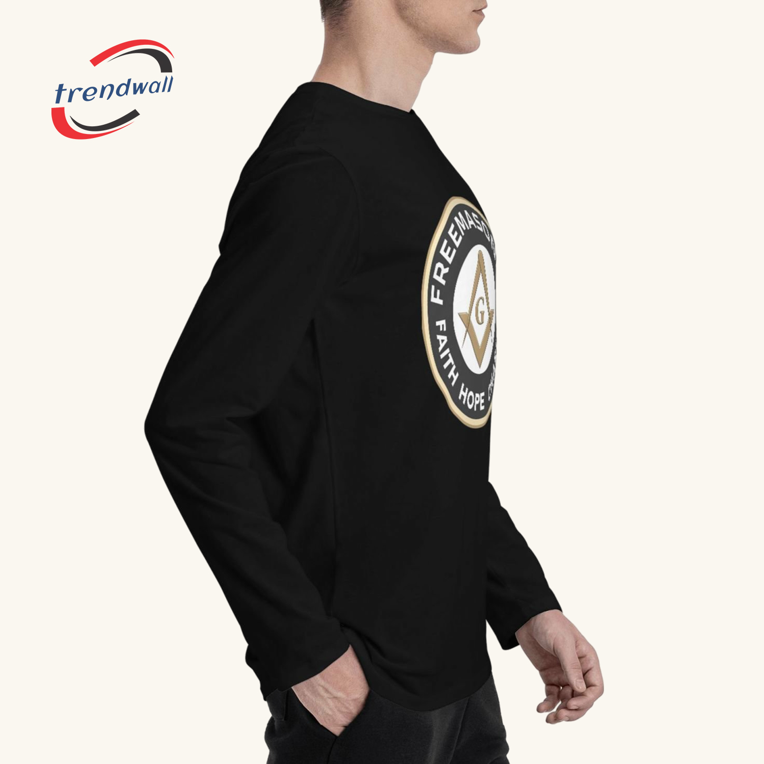 Masonic Full Sleeves T-Shirt – Freemasonry Faith Hope Charity 