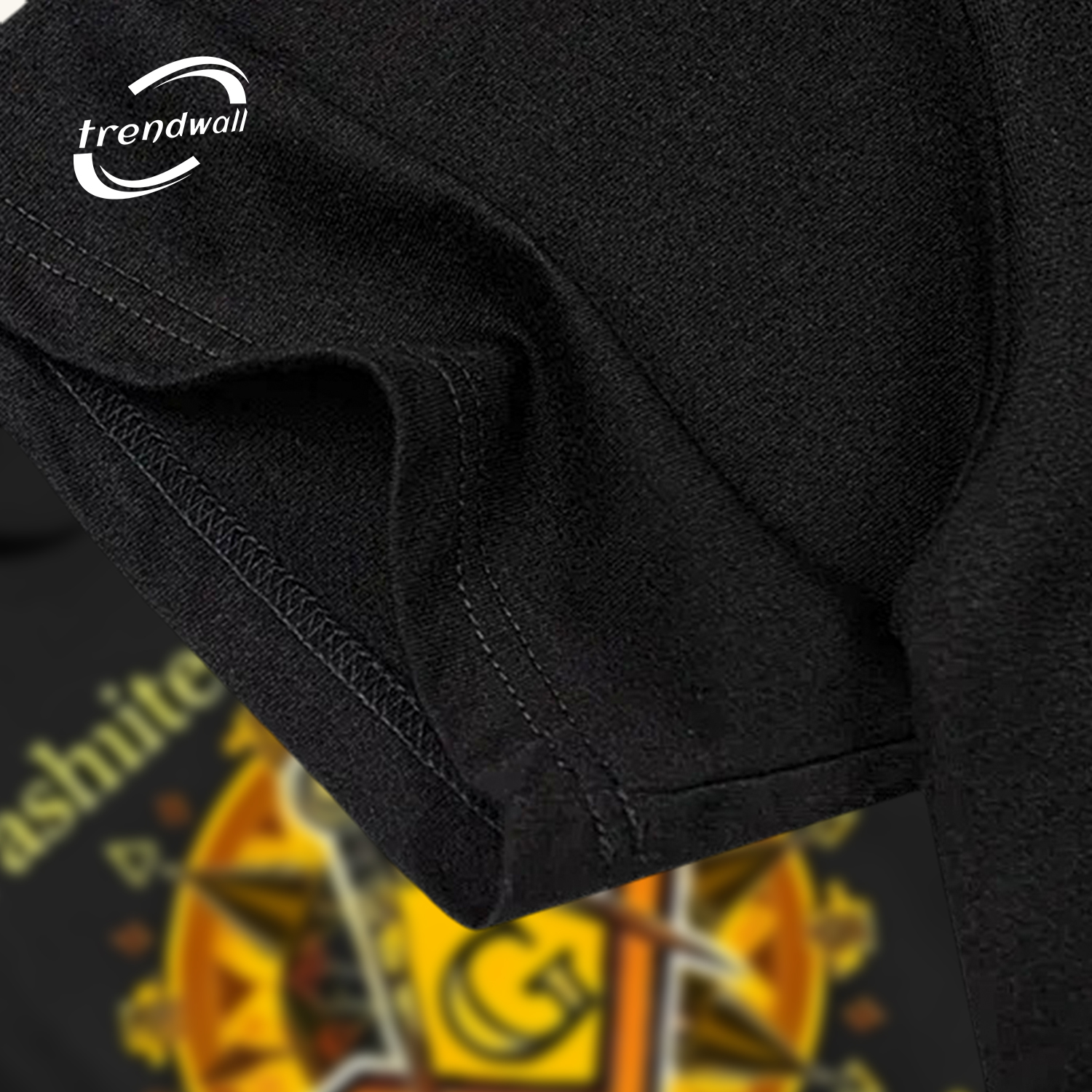 Black Masonic T-Shirt – Unique Square, ‘G’, and Text Symbol Design