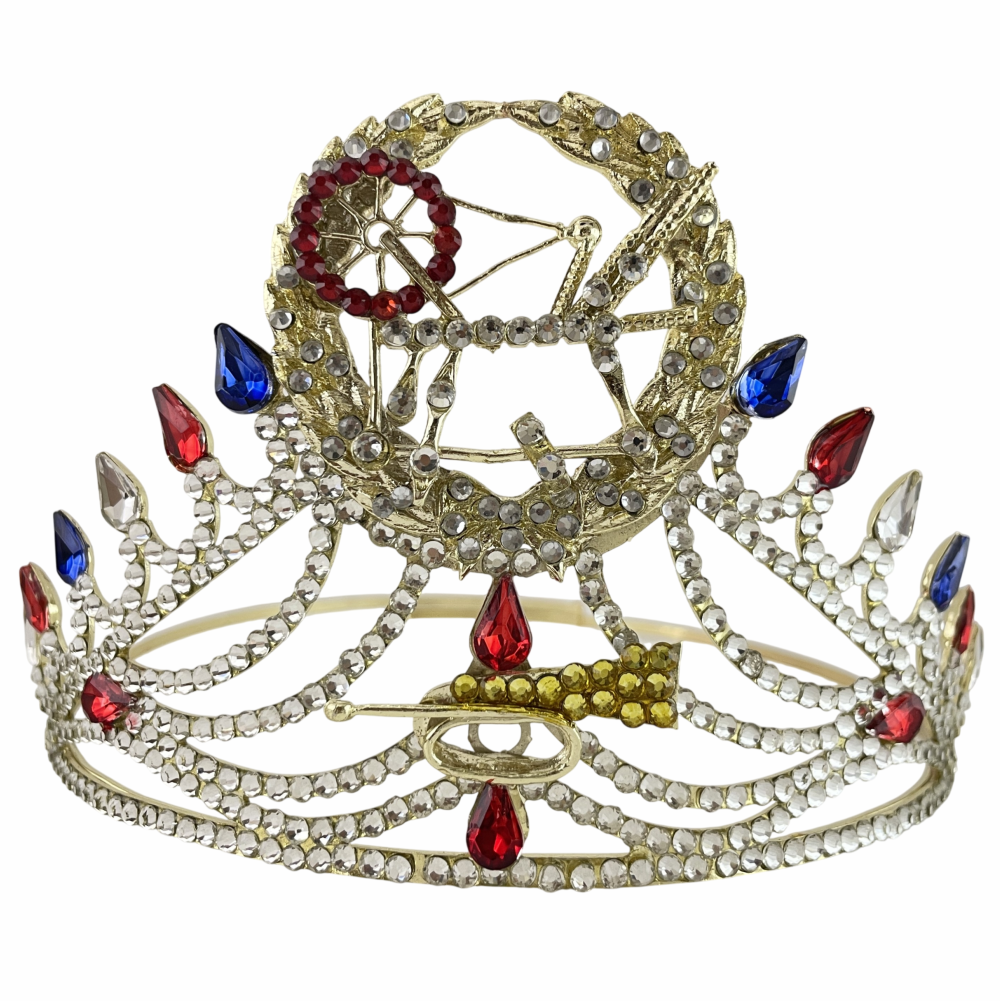 Heroines of Jericho Crown with Wreath – Gold Tone Adjustable Fit with Free Crown Case