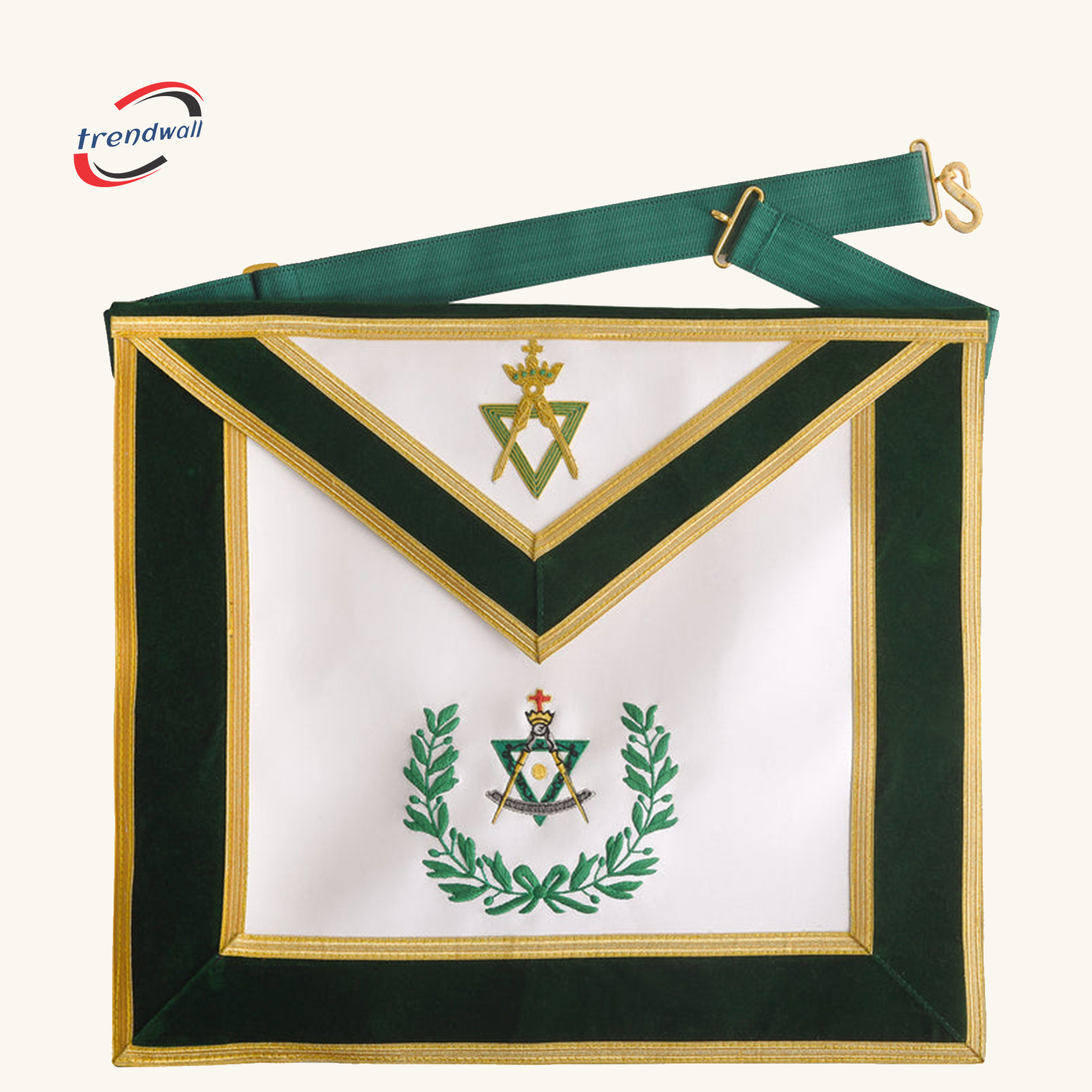Sovereign Master Allied Masonic Degrees Apron - Gold Trim & Fringe