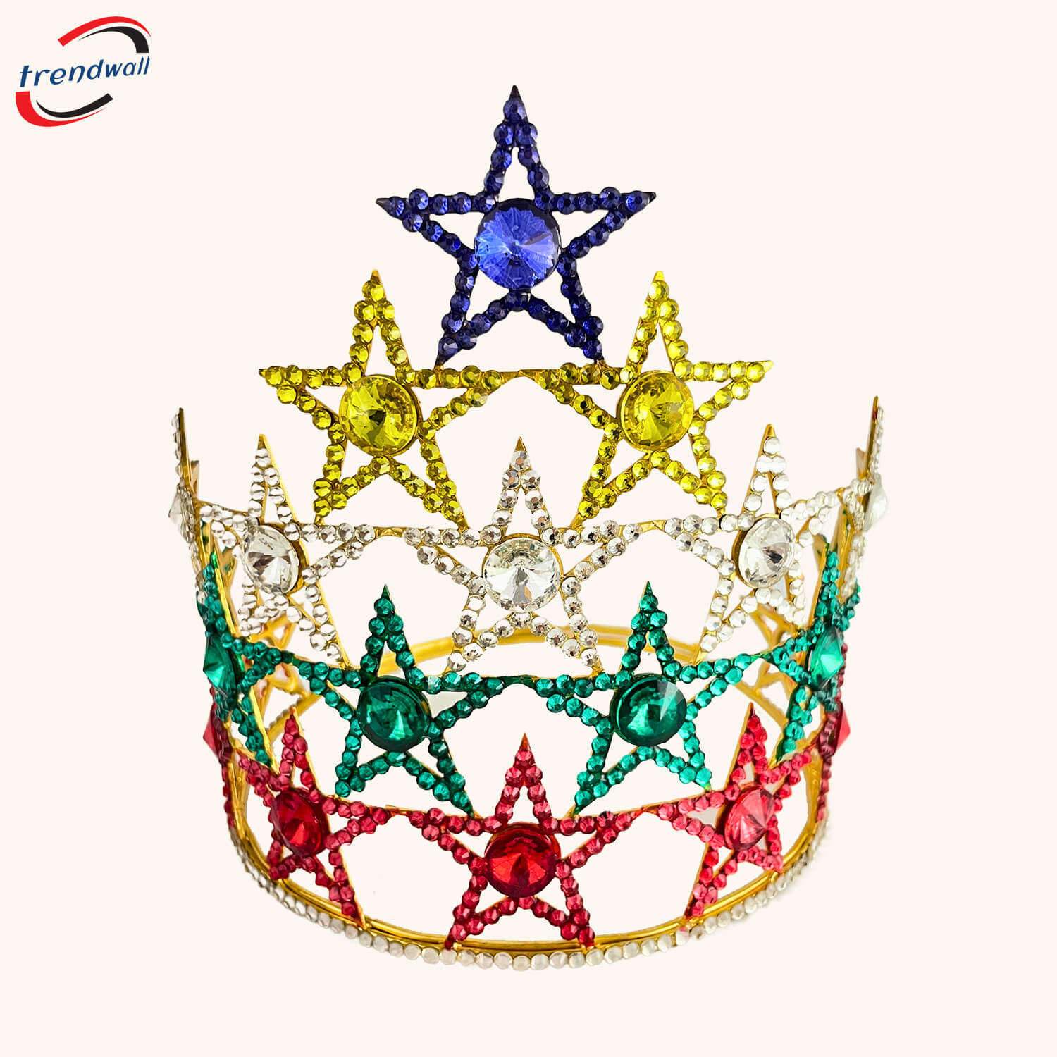 Masonic OES Stars Grand Taller Crown Rare Style Gold Tone Adjustable 