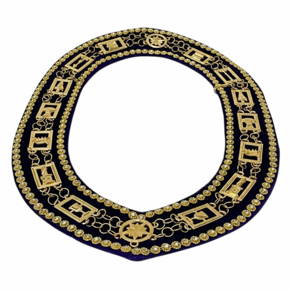 Freemason Grand Worthy Matron OES Big Size Crown & Chain Collar