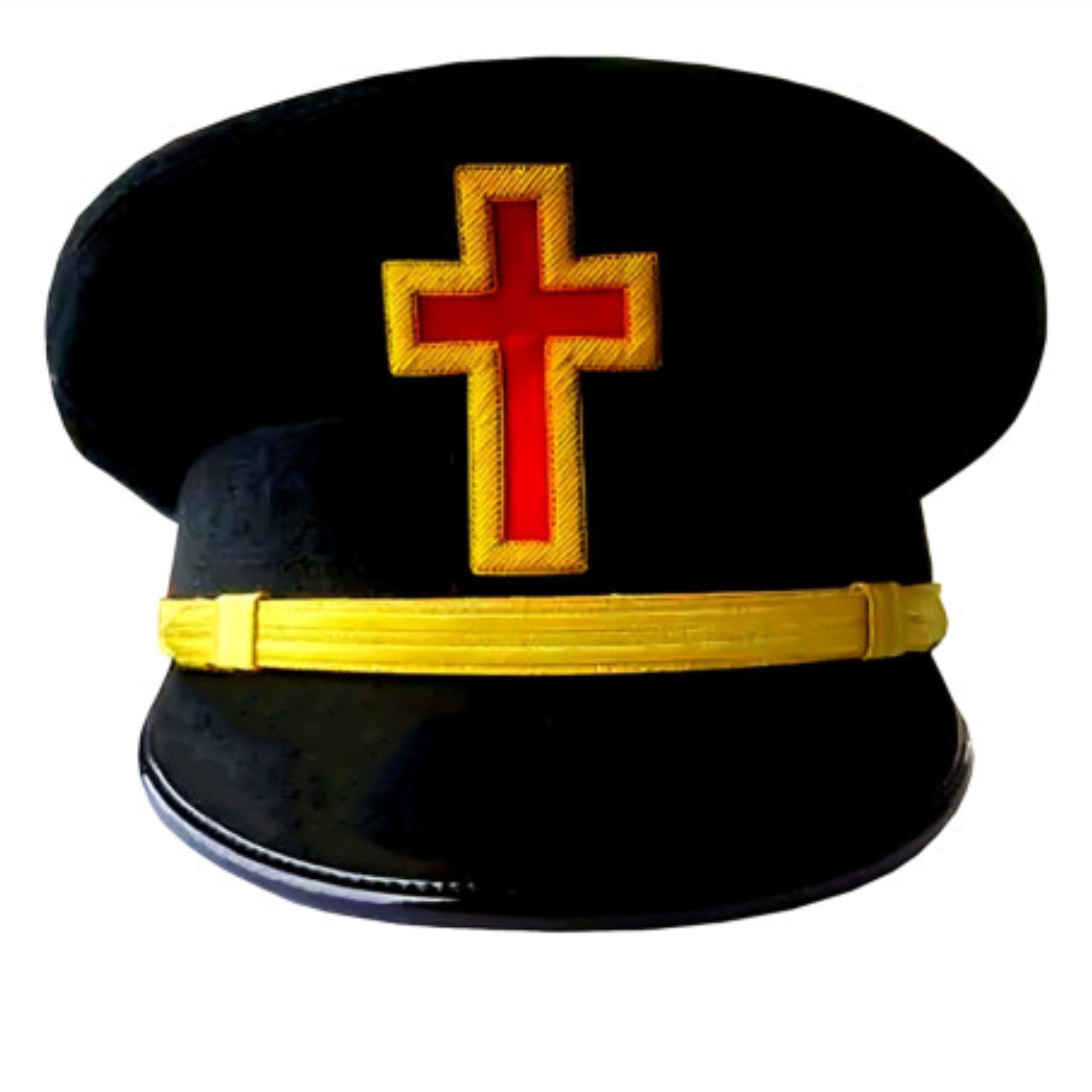 Past Commander Knights Templar Commandery Fatigue Cap, Red Cross with Rays