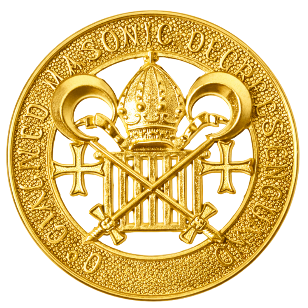 Grand Officer Allied Masonic Degrees Collar Jewel - Gold Plated