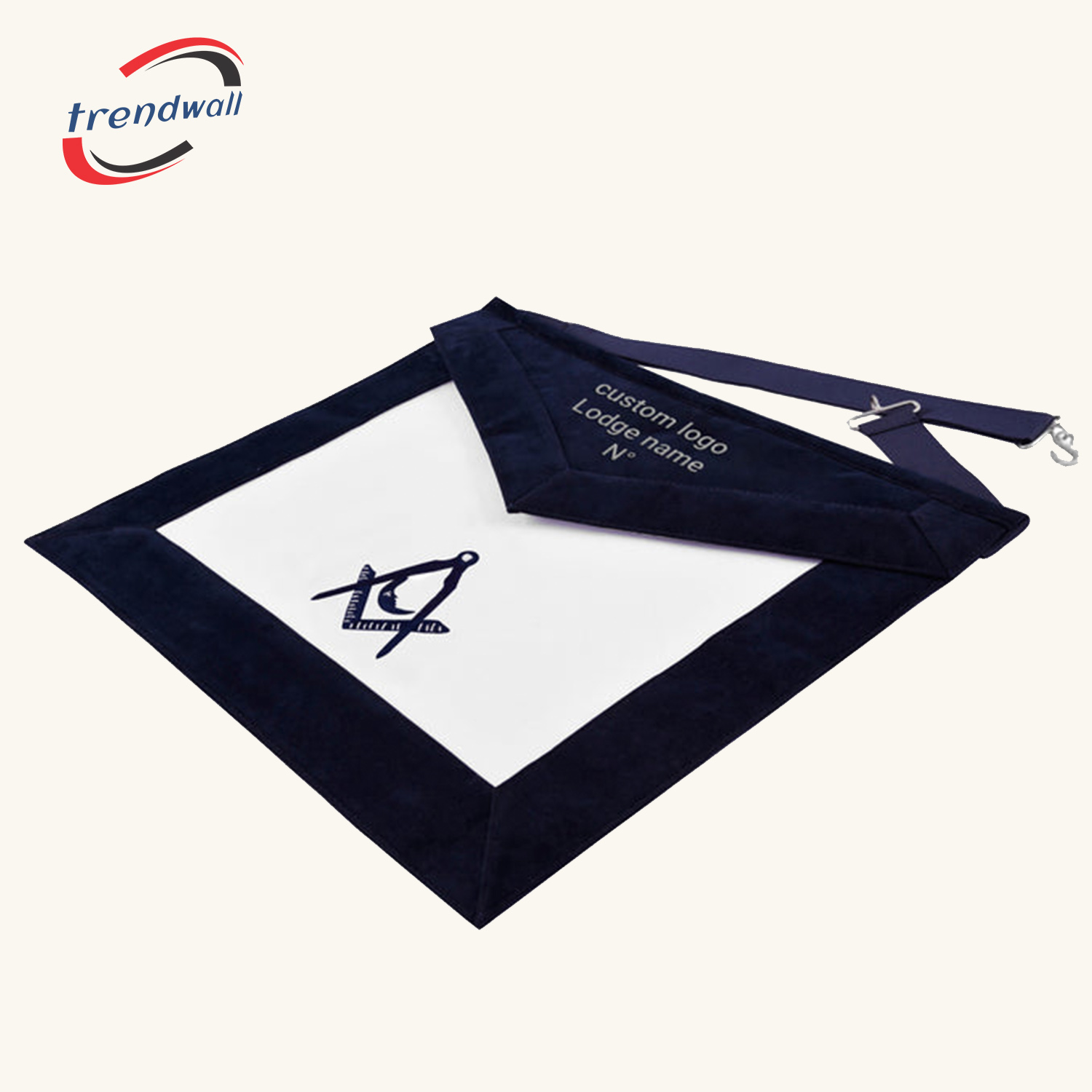 Junior Deacon Blue Lodge Officer Apron - Navy Velvet 