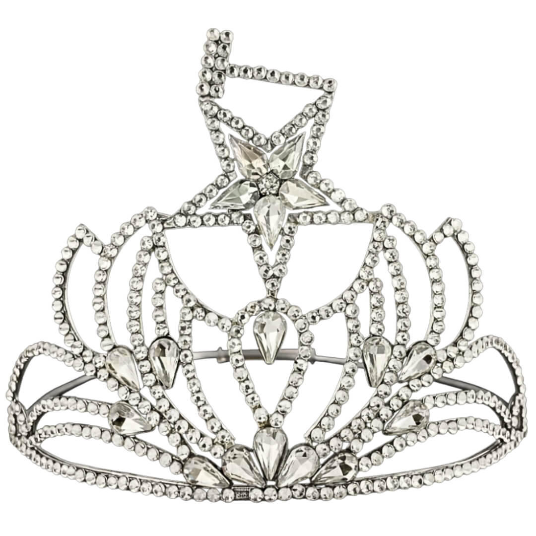 Masonic Grand Matron Clear Star Crown