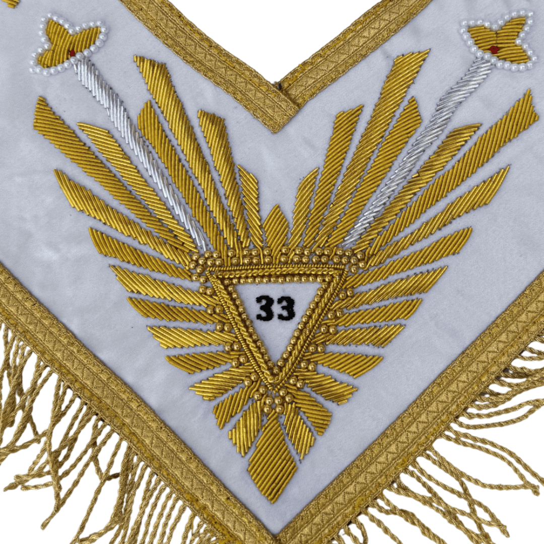 33rd Degree Scottish Rite Up Wings Masonic Collar with Purple Velvet Lining