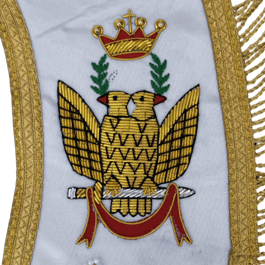 33rd Degree Scottish Rite Up Wings Masonic Collar with Purple Velvet Lining