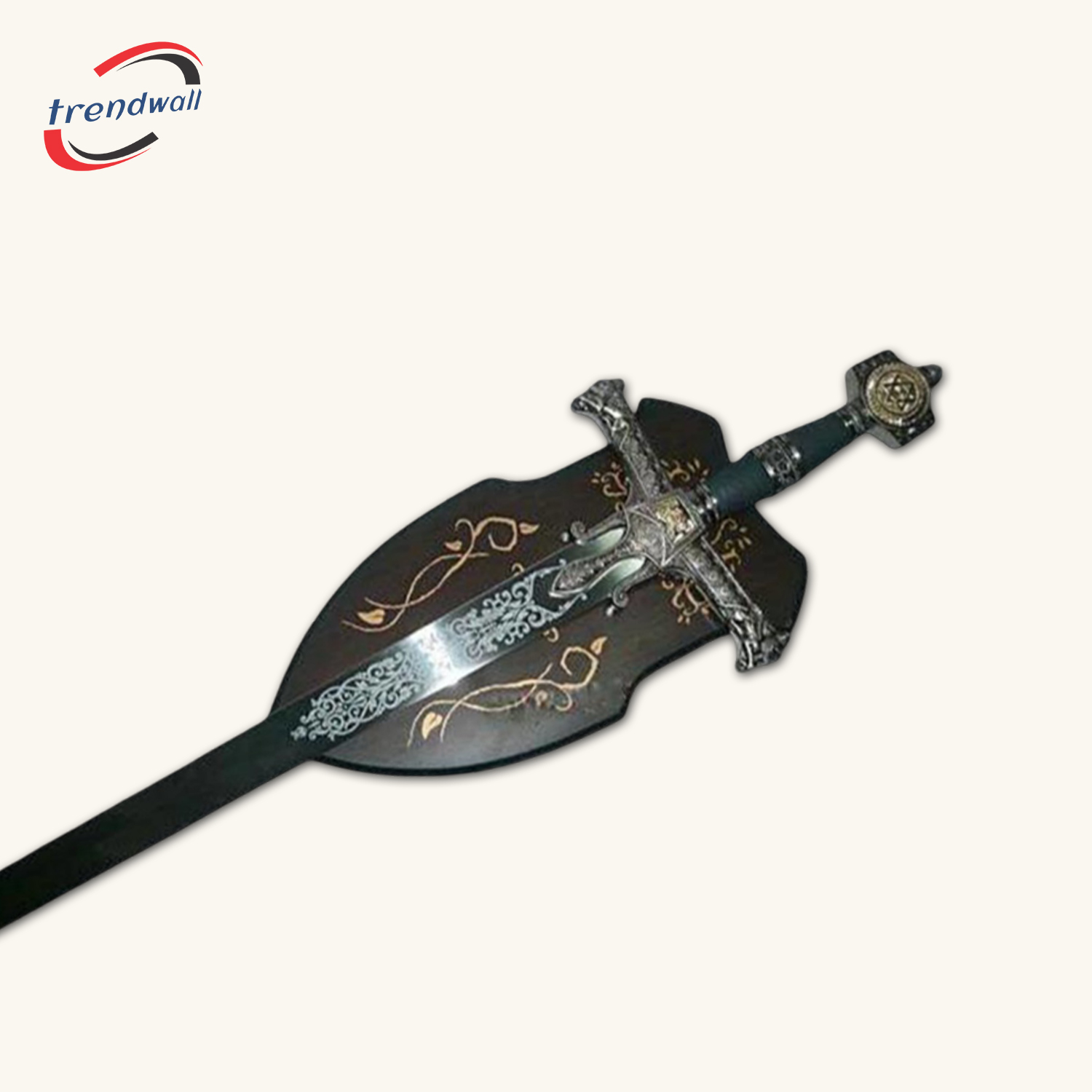 Knights Templar Commandery Sword - Silver Ark of the Covenant + Plaque