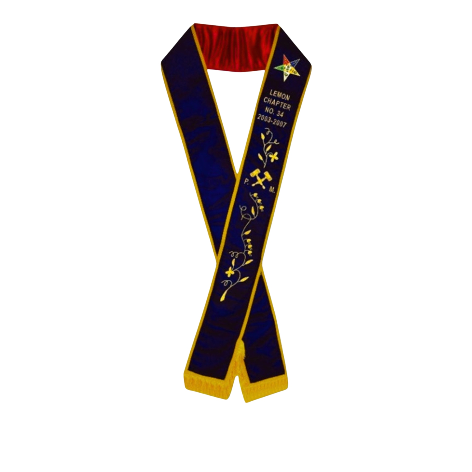 PM Sash with Premium Purple Velvet Bottom Fringe 