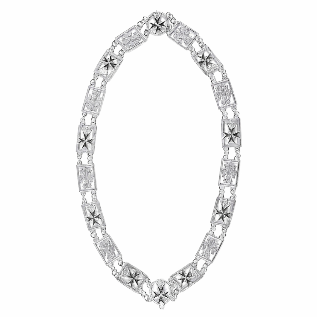 Order of Malta Chain Collar - Gold/Silver Tone Fine Quality Metal