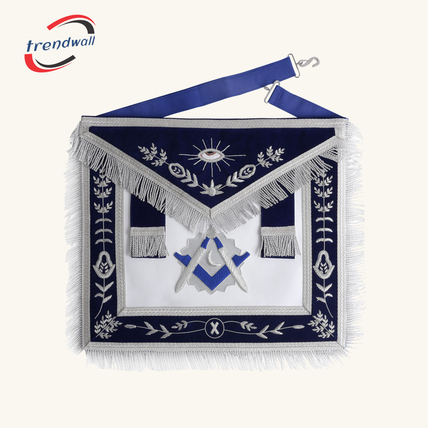 Junior Deacon Blue Lodge Officer Apron - Navy Blue Velvet