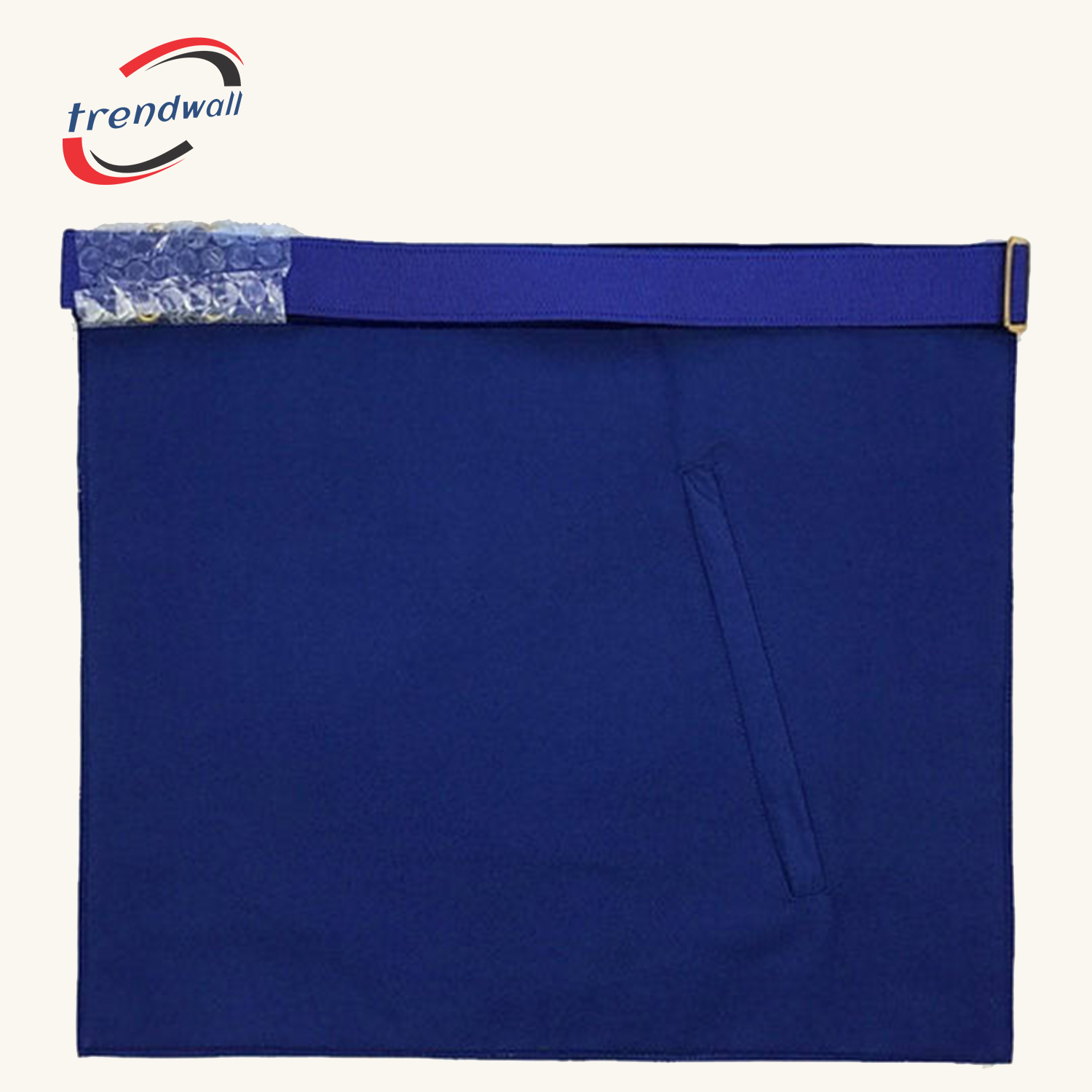 Past Master Blue Lodge Apron - Navy Blue + Hand Embroidered Vinework