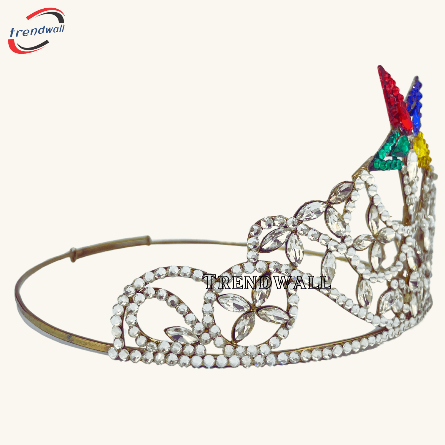 OES Regalia Crown Casandra Style Silver Tone Adjustable Fitting +Case