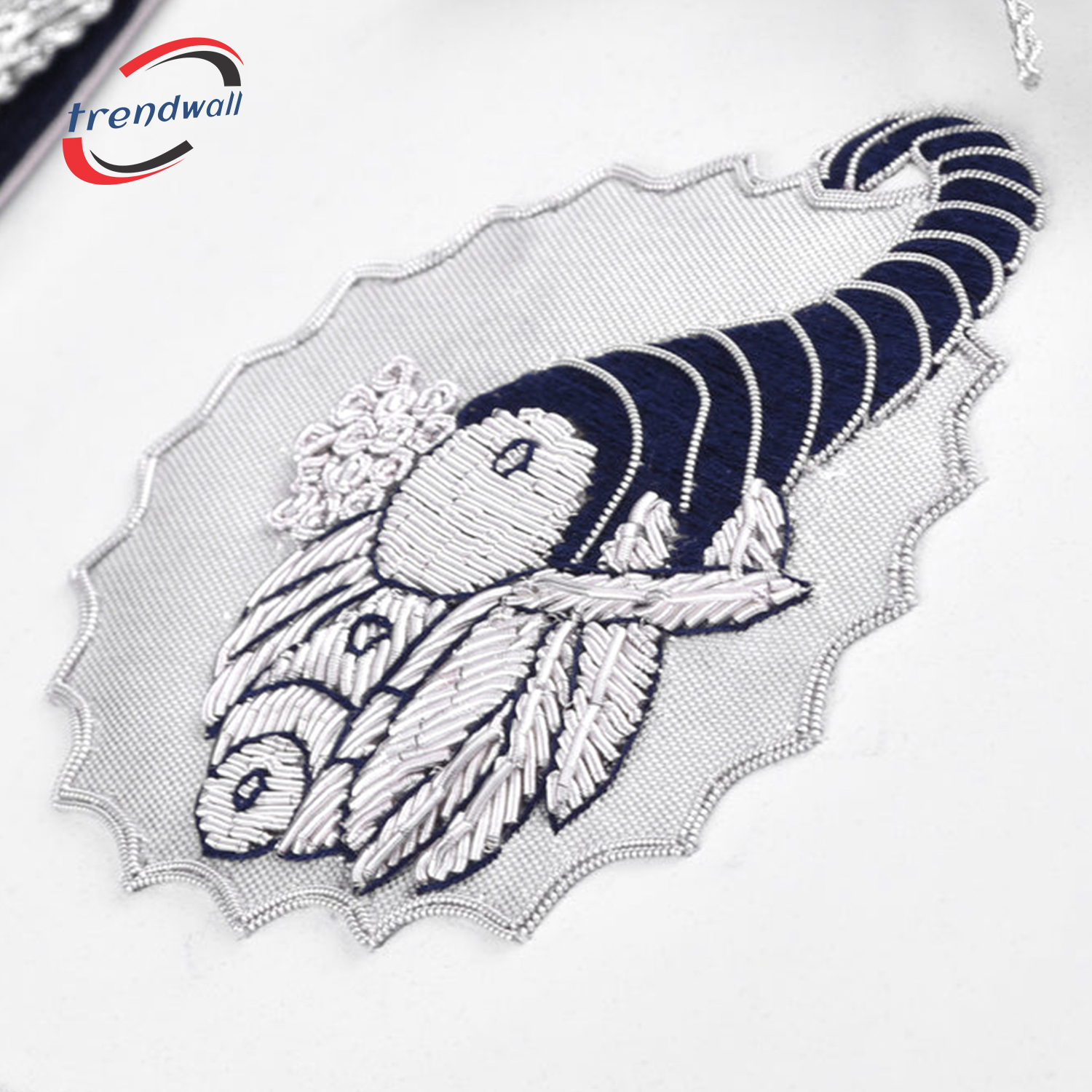  Junior Steward Blue Lodge Officer Apron - Dark Blue + Hand Embroidery