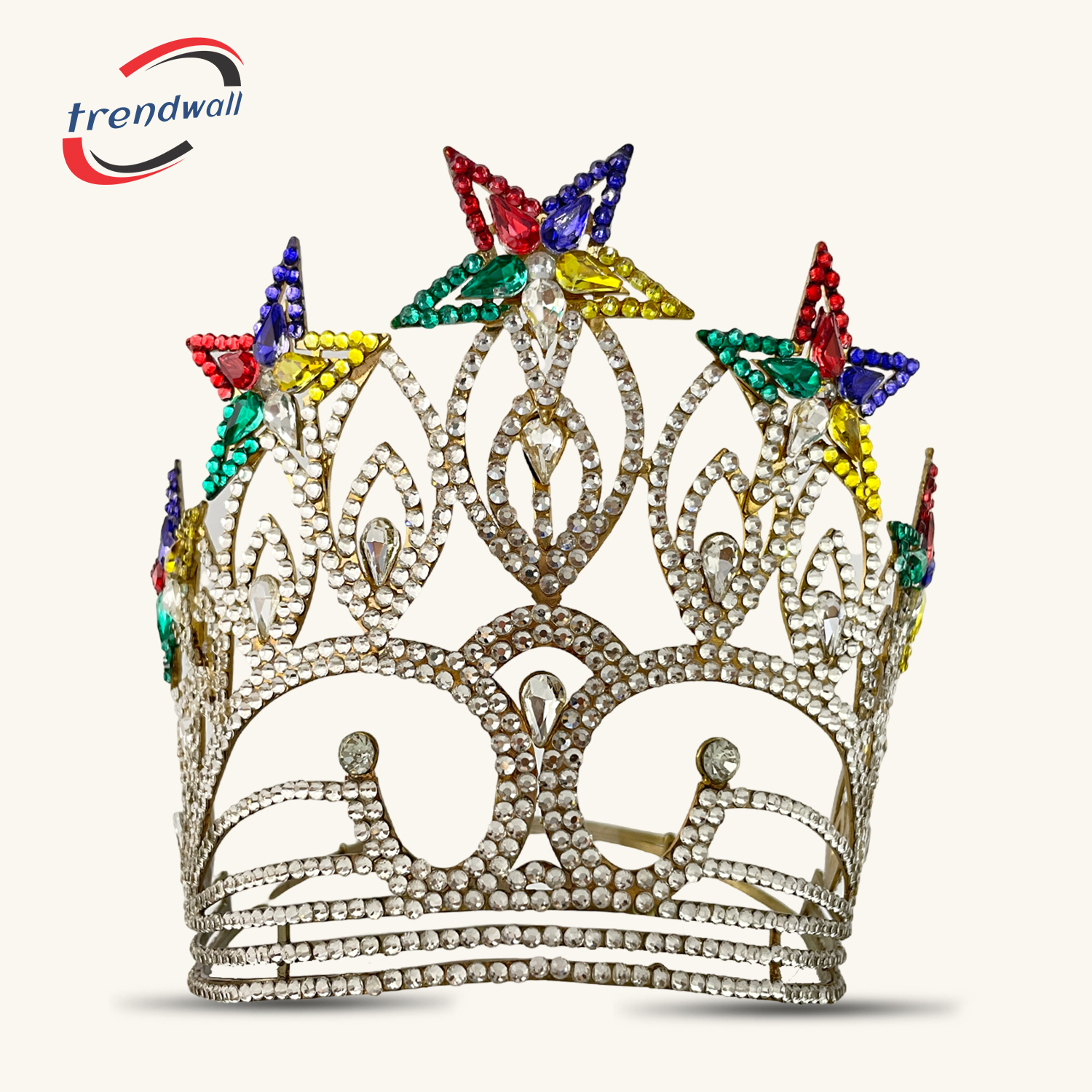 Masonic OES 5-Stars Grand Taller Crown Rare Style Gold Tone Adjustable