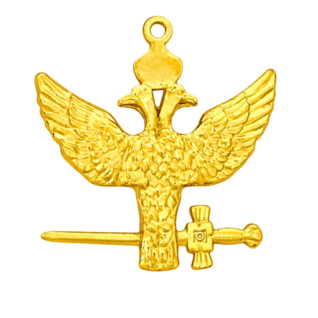 33rd Degree Rose Croix Scottish Rite Collarette Jewel Wings Up