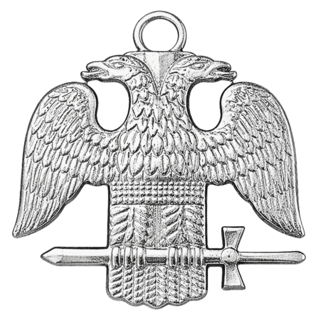 Scottish Rite Collar Jewel - Wings Down Gold Plated