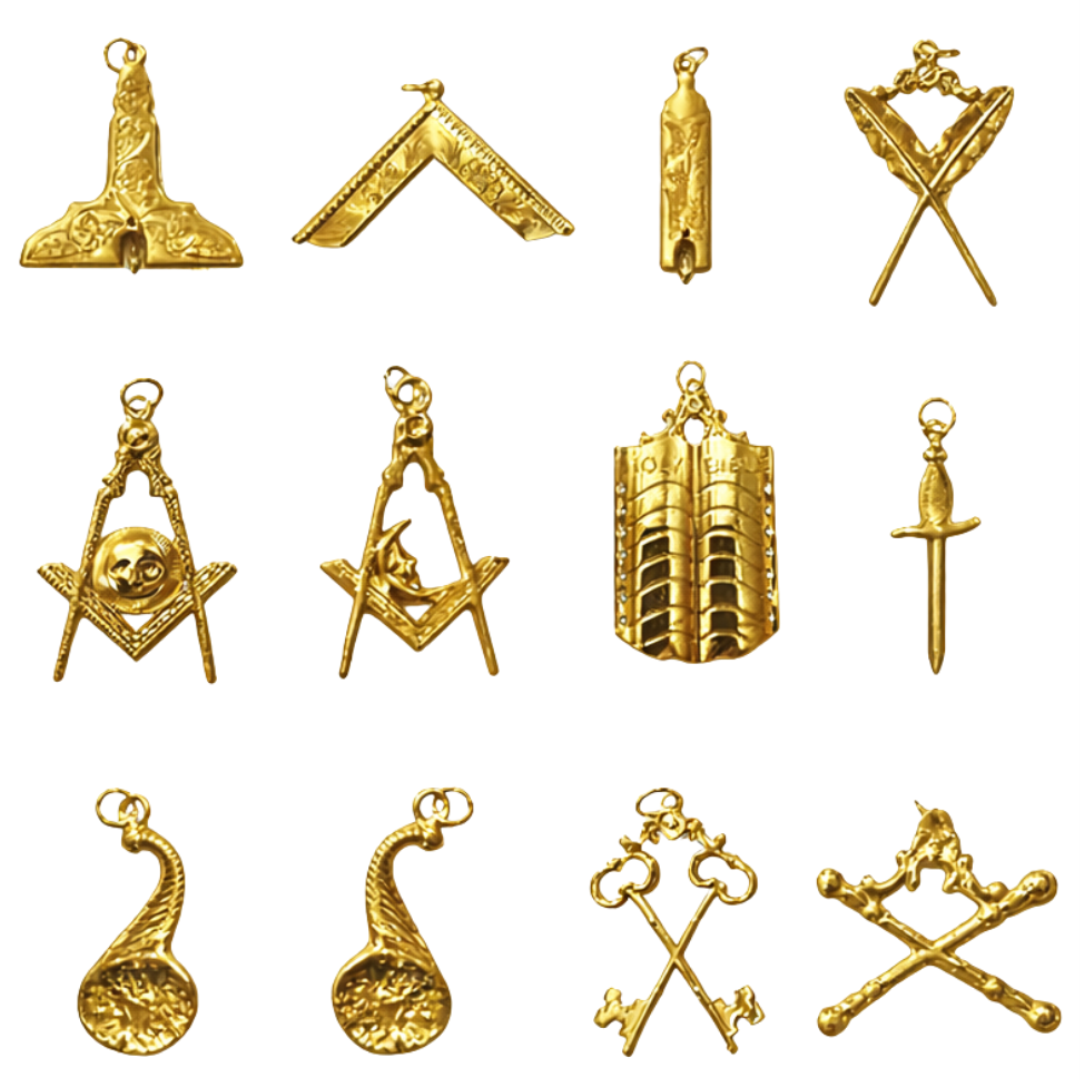 Officers Blue Lodge Officer Collar Jewel Set