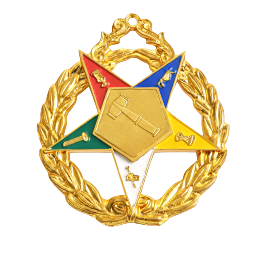 Grand Worthy Matron OES Officer Collar Jewel - Gold Plated