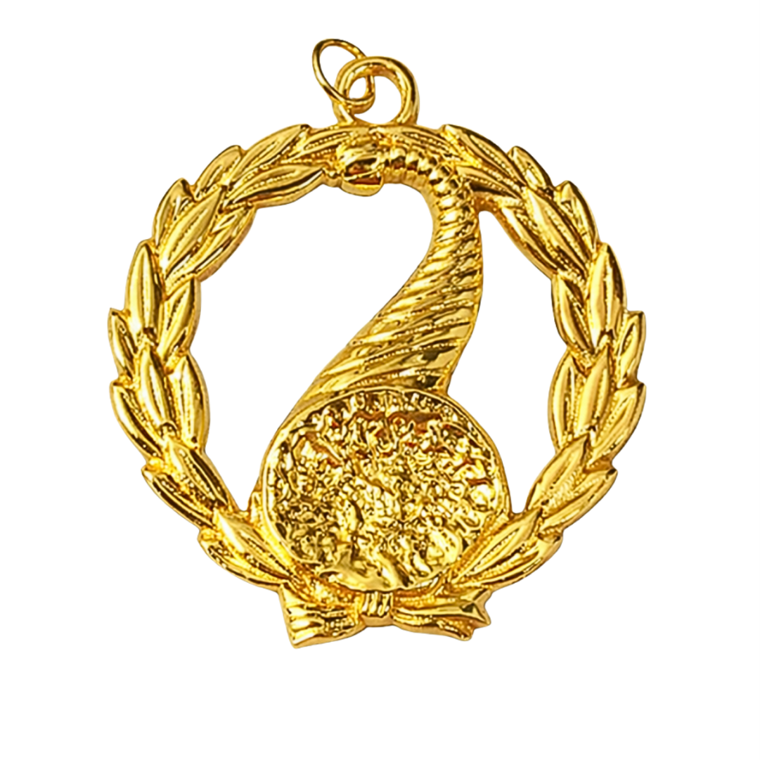 Junior Grand Steward Blue Lodge Officer Collar Jewel - Gold Metal