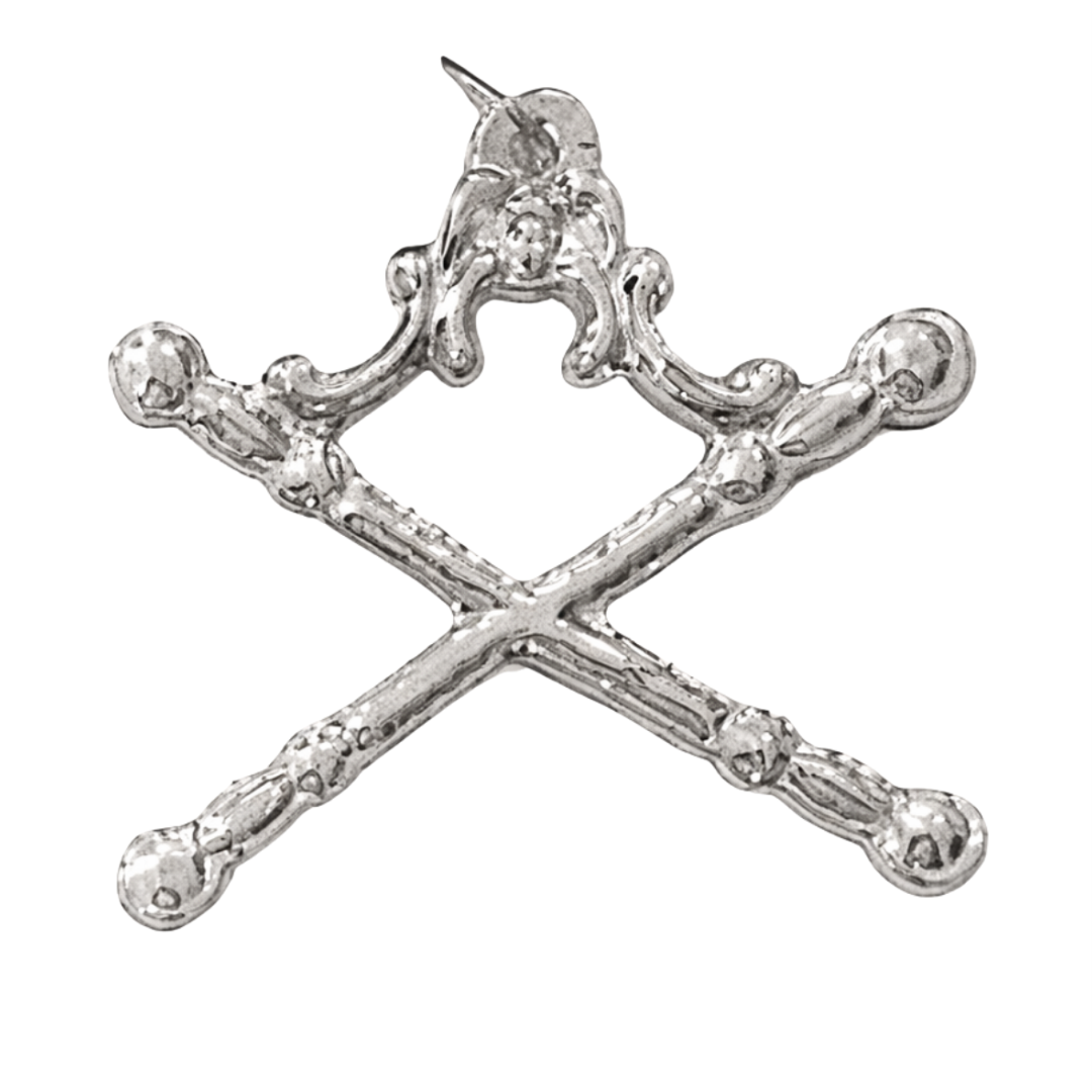 Marshal Blue Lodge Officer Collar Jewel - Silver Metal