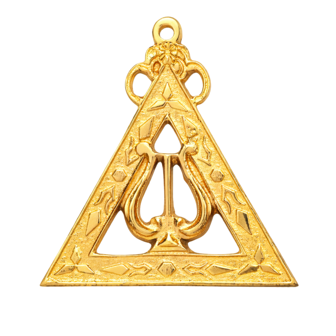 Musician Royal Arch Chapter Officer Collar Jewel - Gold Metal