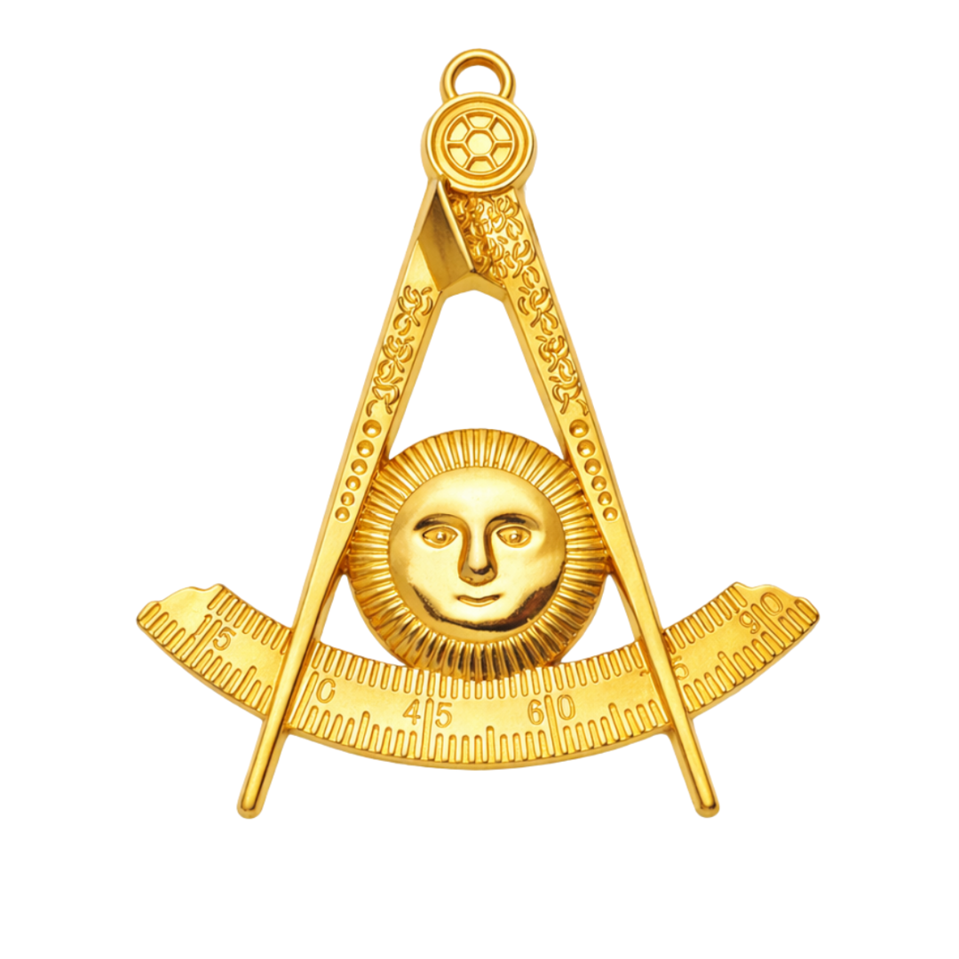 Past Master Blue Lodge Collar Jewel - Gold Plated