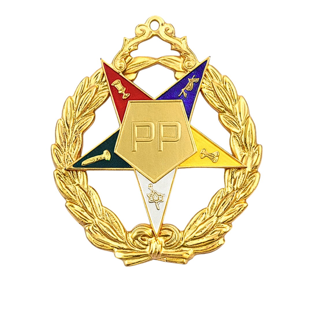 Past Patron OES Officer Collar Jewel - Gold Plated