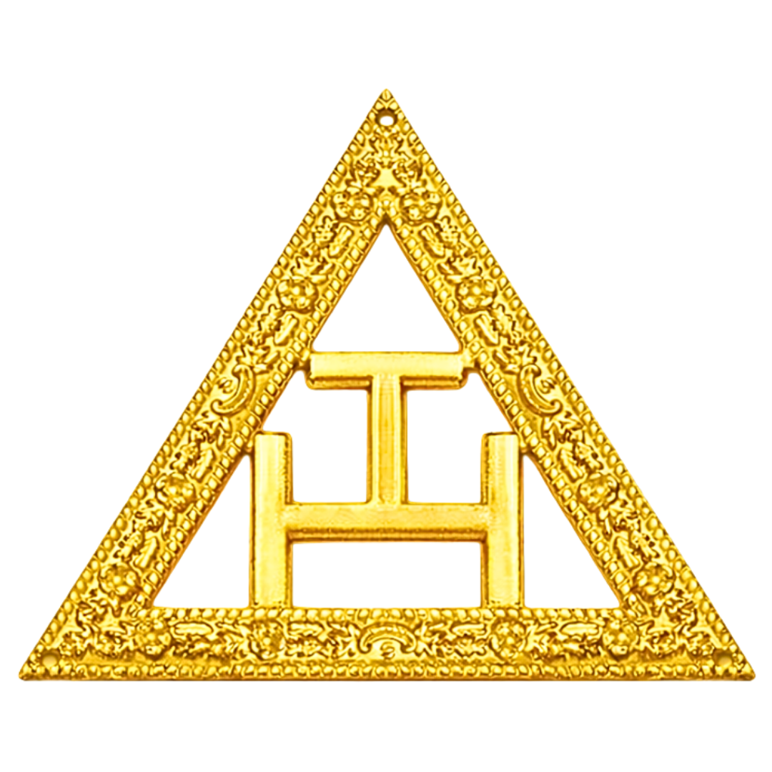 Royal Arch Chapter Collar Jewel - Gold Triple Tau