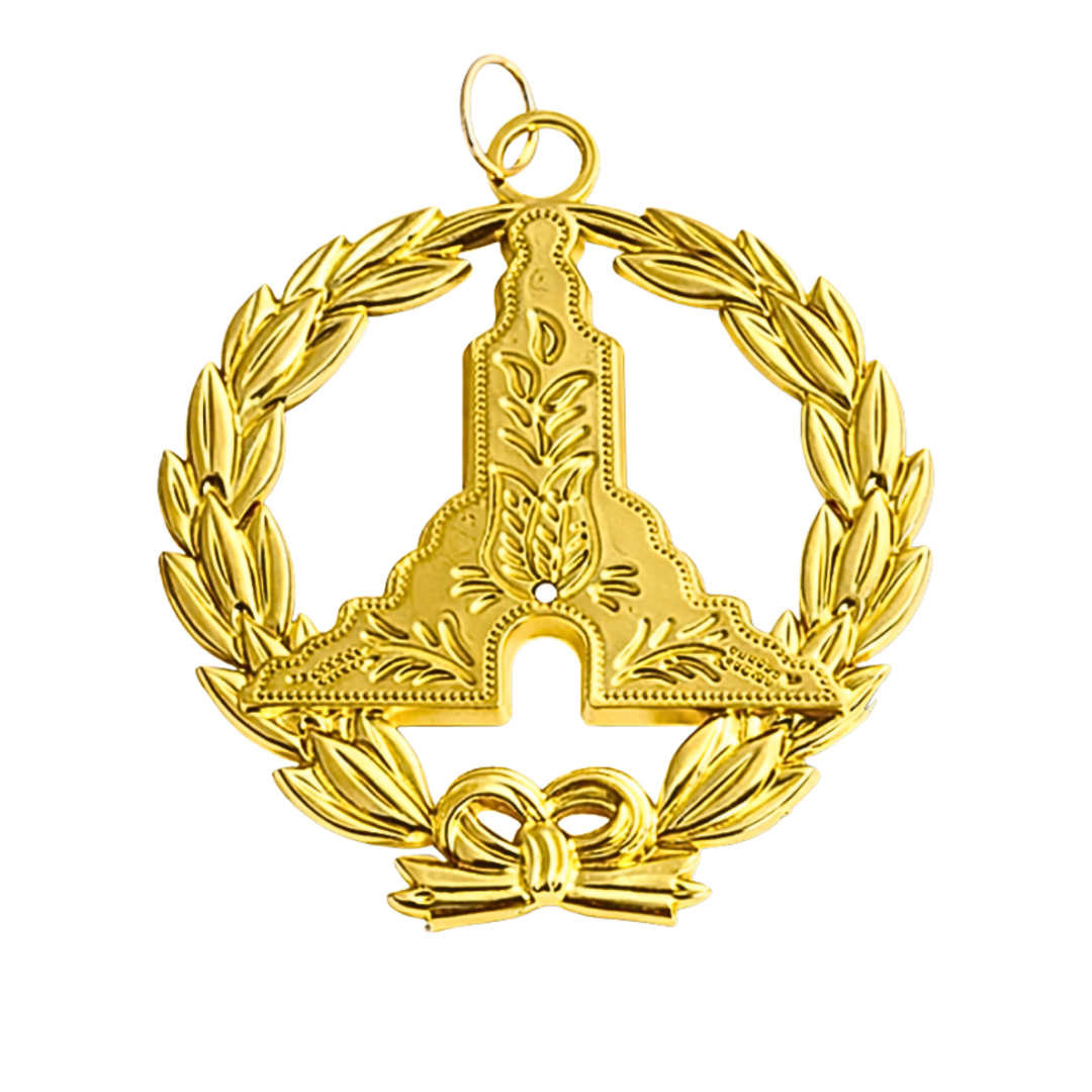 Senior Grand Warden Blue Lodge Officer Collar Jewel - Gold Metal