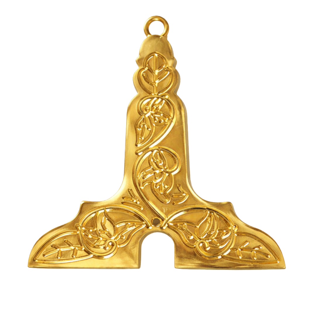 Senior Warden Blue Lodge Officer Collar Jewel - Gold Craft