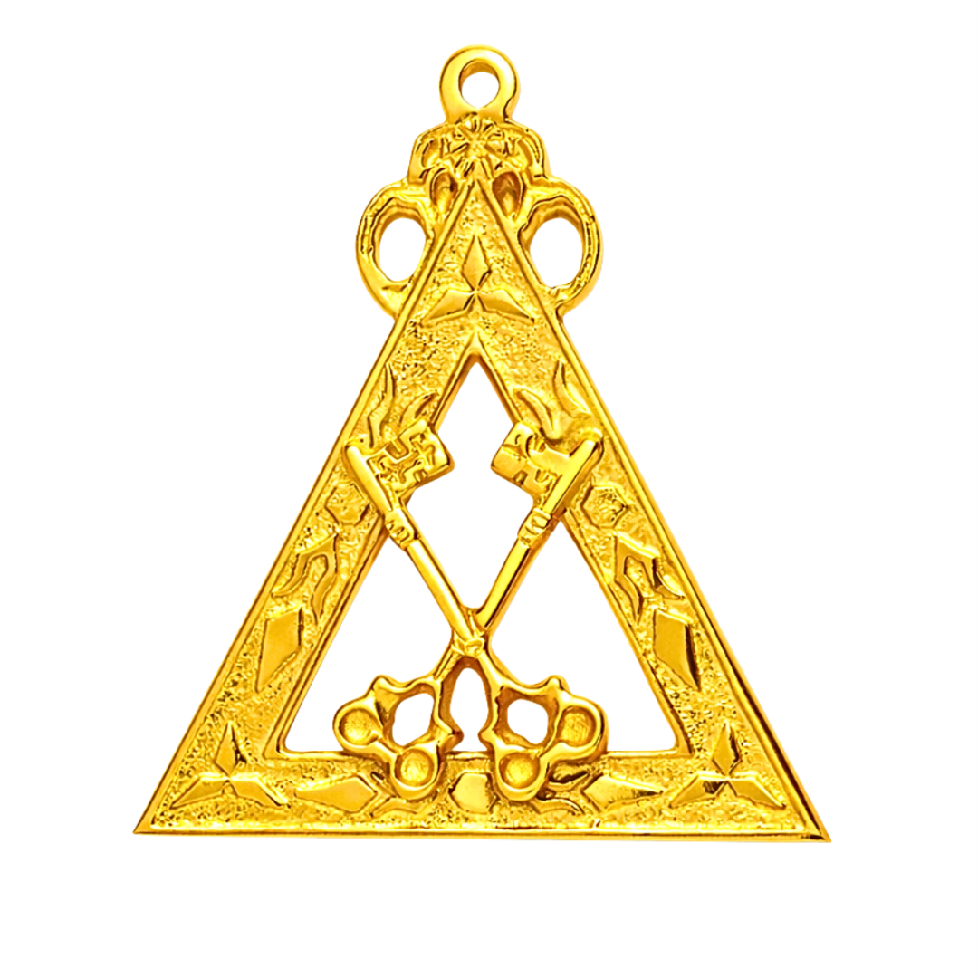 Treasurer Royal Arch Chapter Officer Collar Jewel - Gold Plated