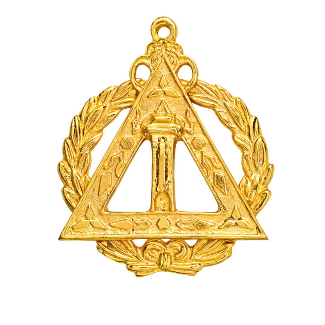 Grand Scribe Royal Arch Chapter Officer Collar Jewel - Gold Plated