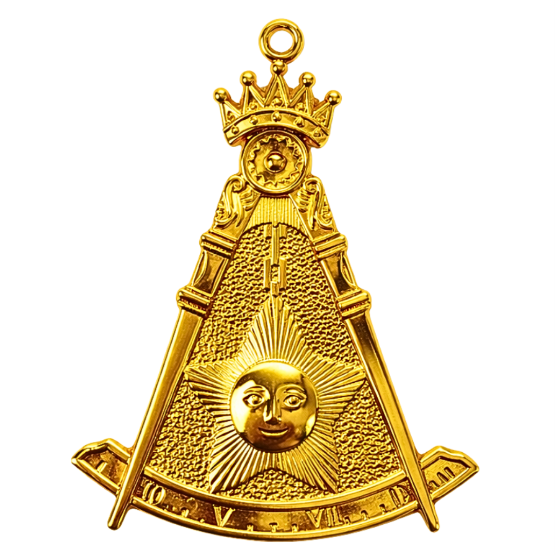 Past Master Blue Lodge Collar Jewel - Gold Craft