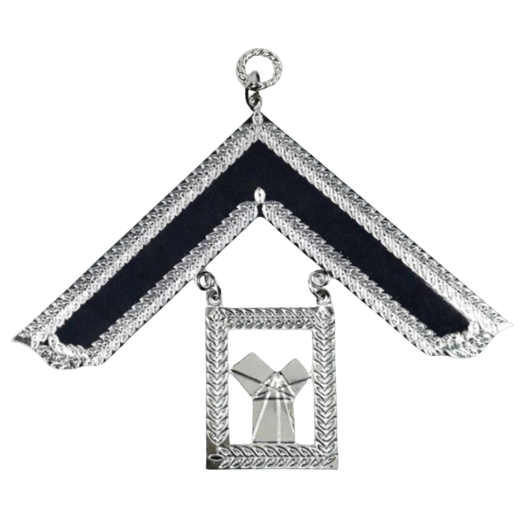 Past Master Blue Lodge Collar Jewel - Silver Metal