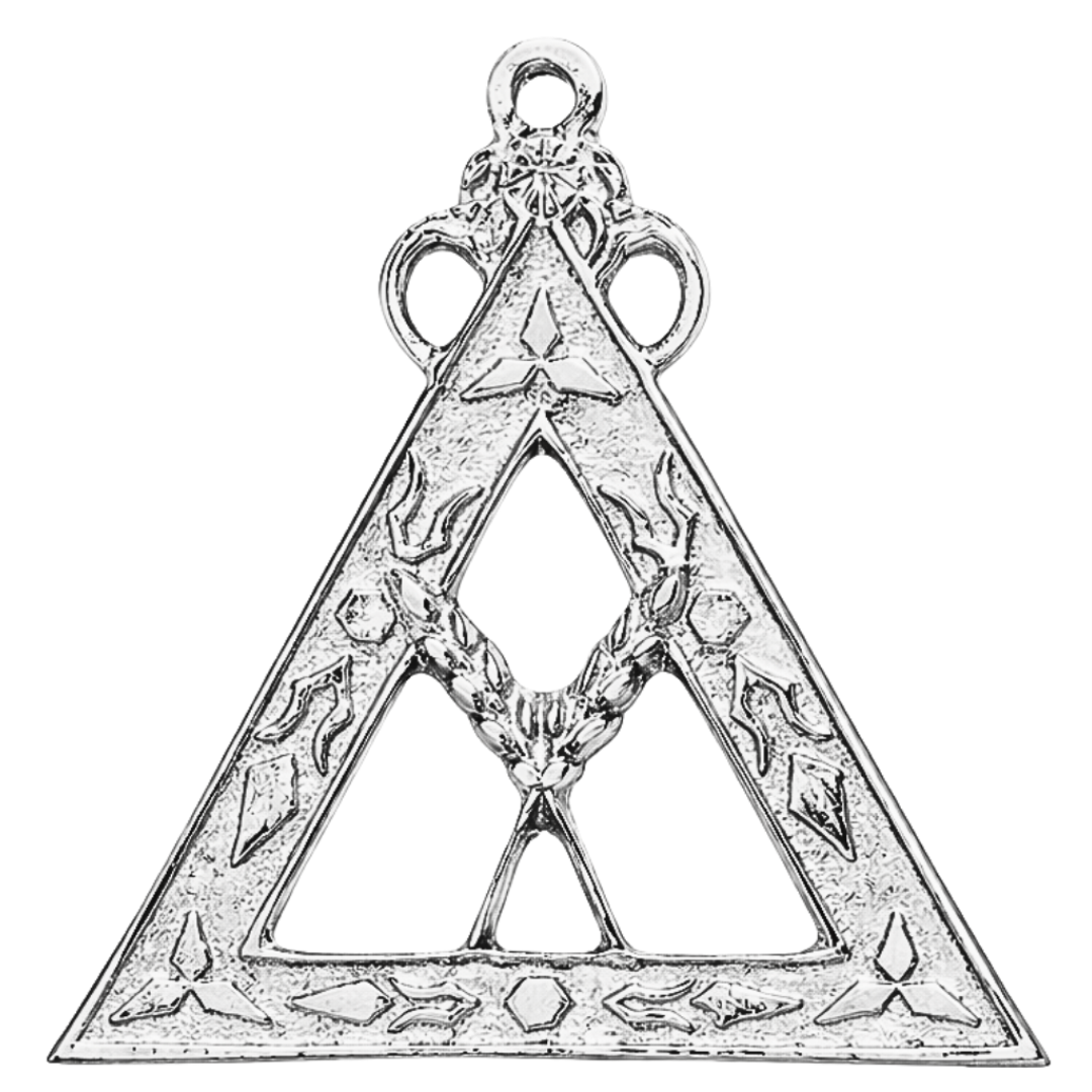 Secretary Blue Lodge Officer Collar Jewel - Silver Metal
