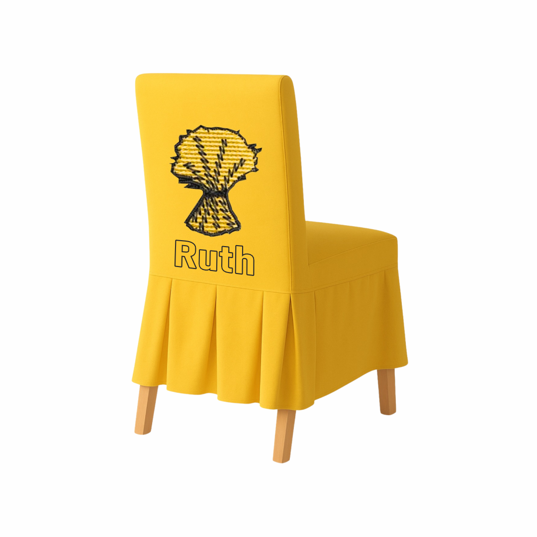 Masonic Ruth Lodge Chair Cover – Rank Names with Embroidered Symbols
