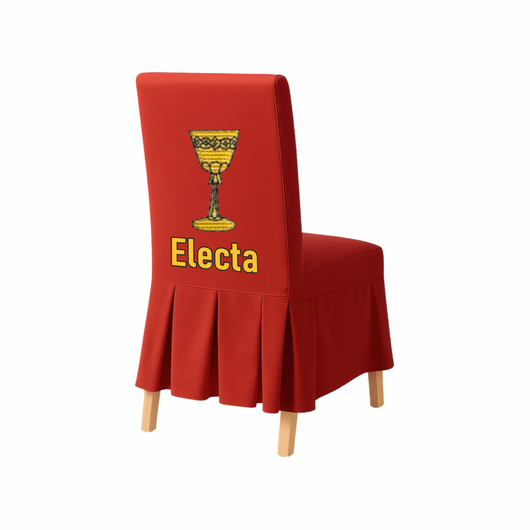 Masonic Electa Lodge Chair Cover – Rank Names with Embroidered Symbols