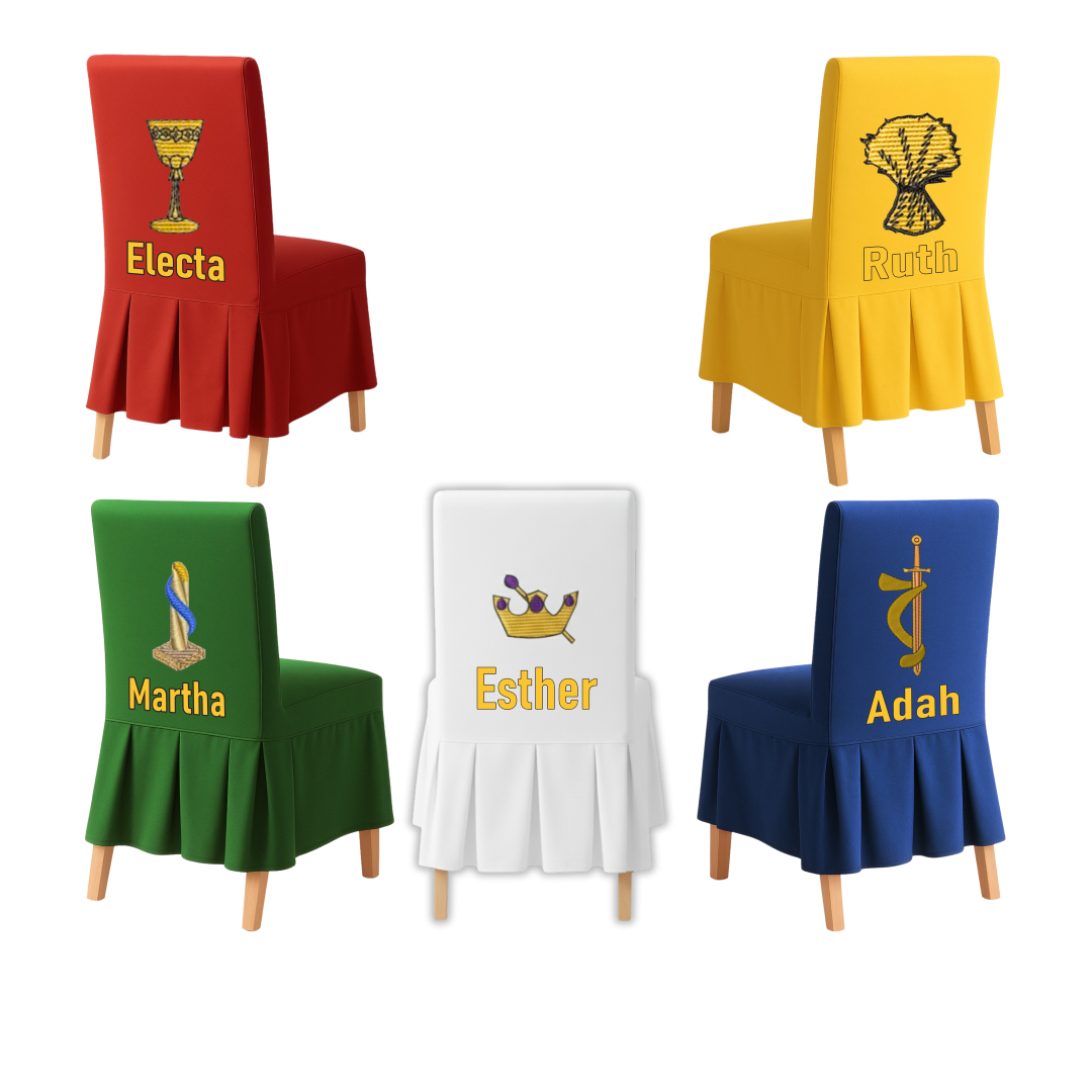 Masonic Lodge Chairs Cover Set With Rank Names