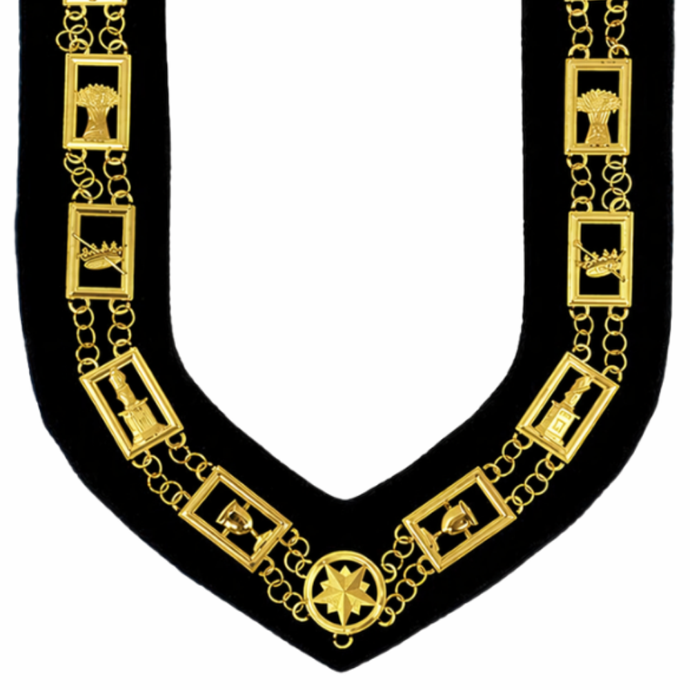 OES Chain Collar - Gold Plated on Black Velvet