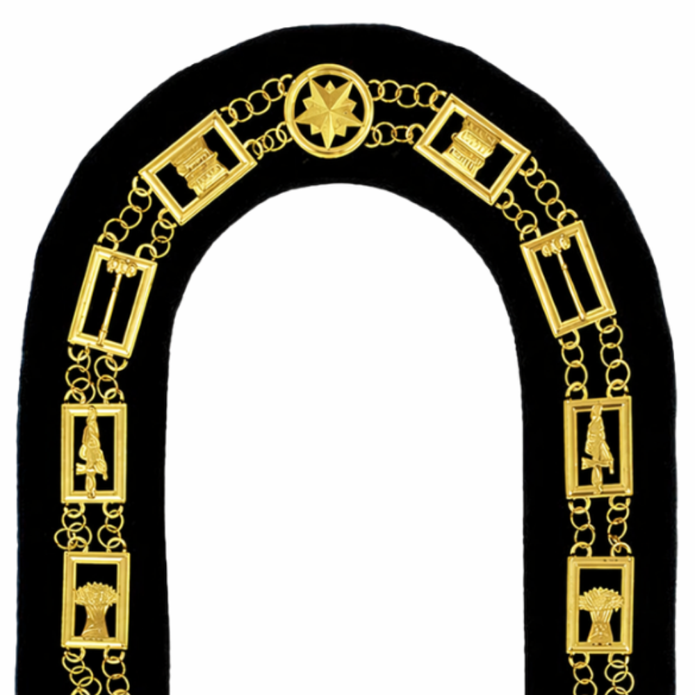 OES Chain Collar - Gold Plated on Black Velvet