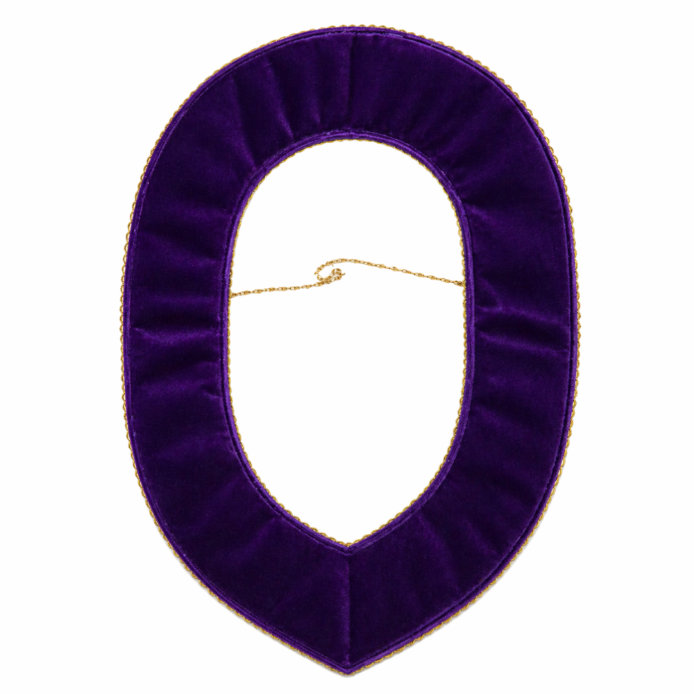 OES Chain Collar - Purple Velvet Double Rhinestones