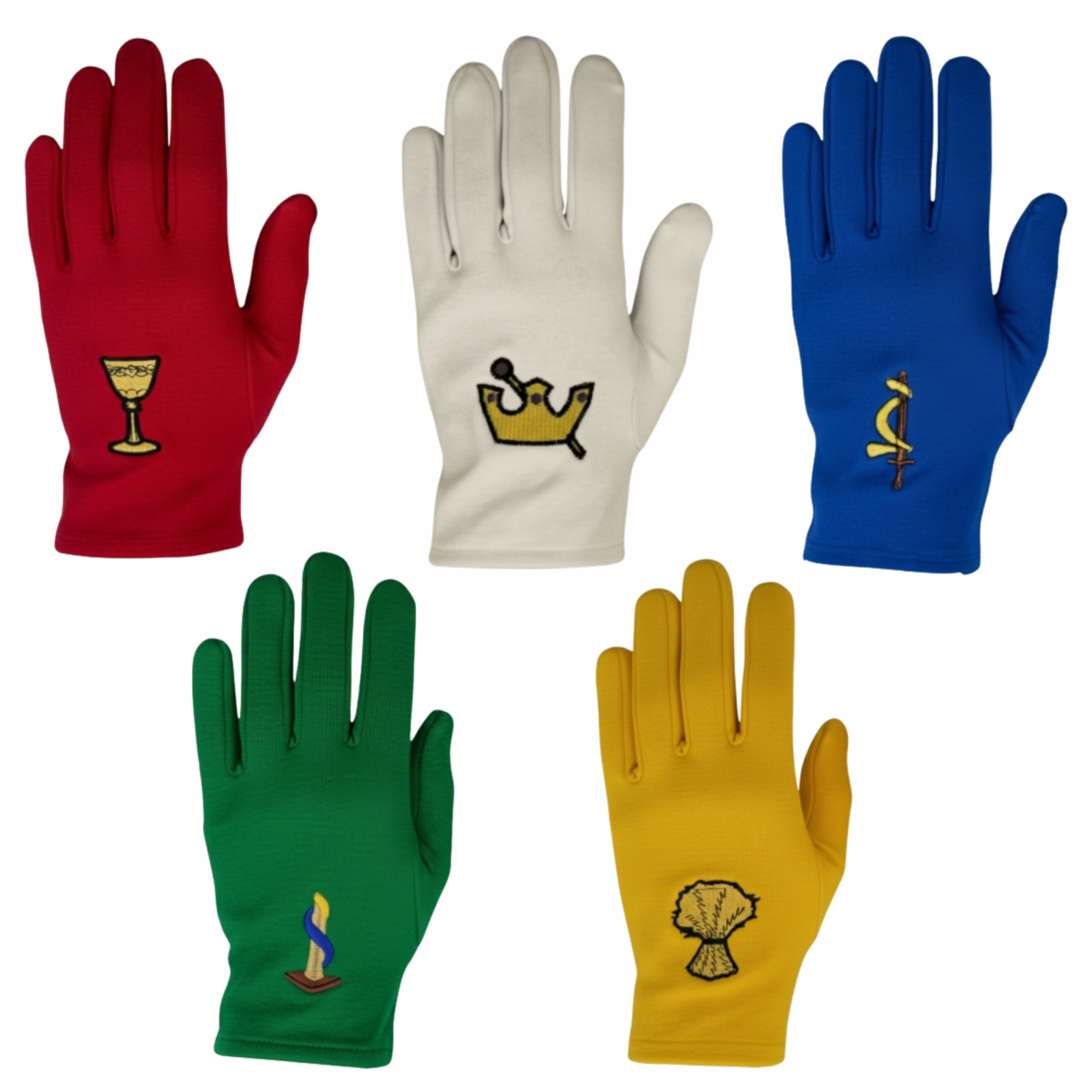 Masonic OES Cotton Gloves Set