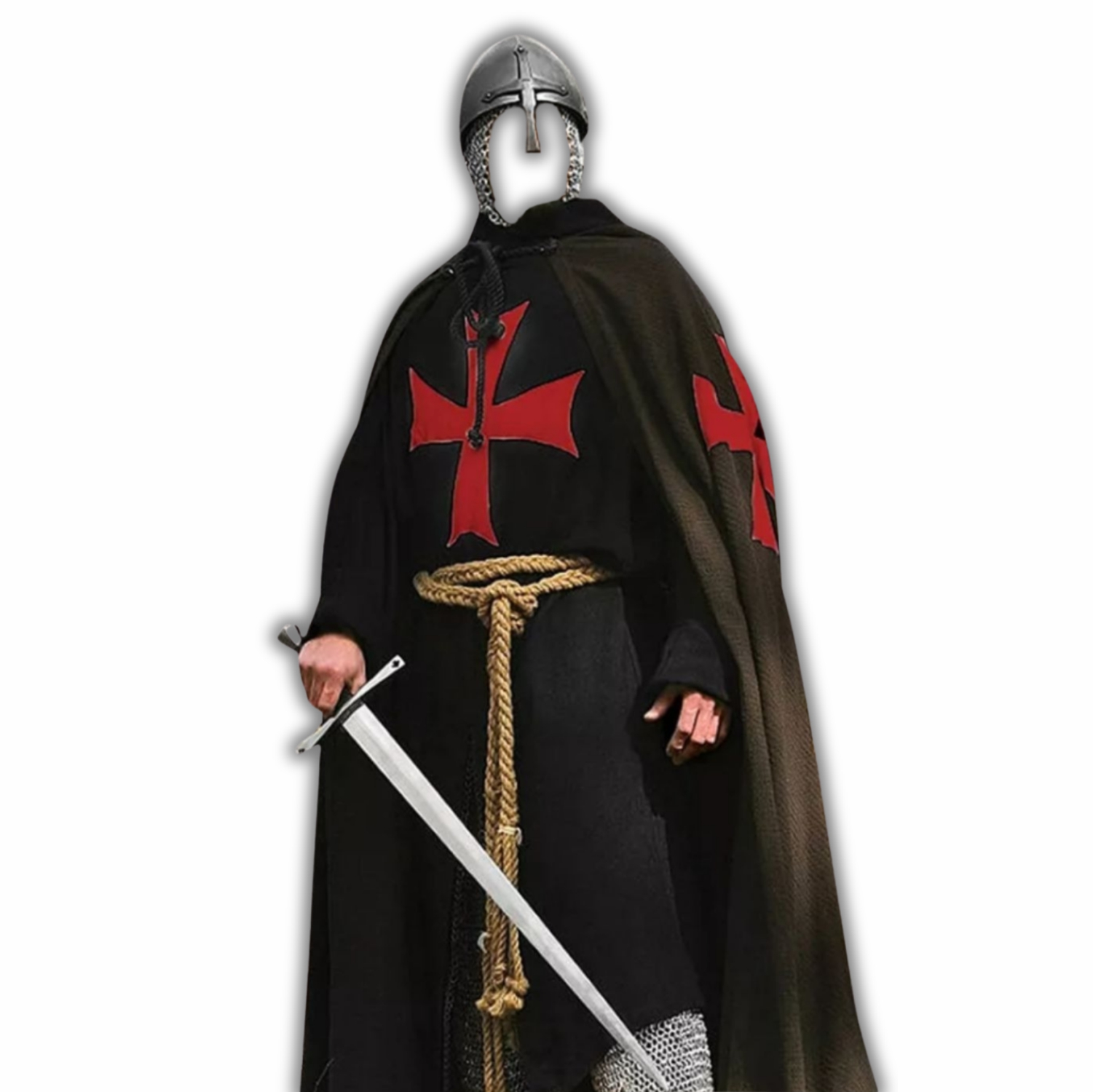 Knight Templar Medieval Tunic & Cloak