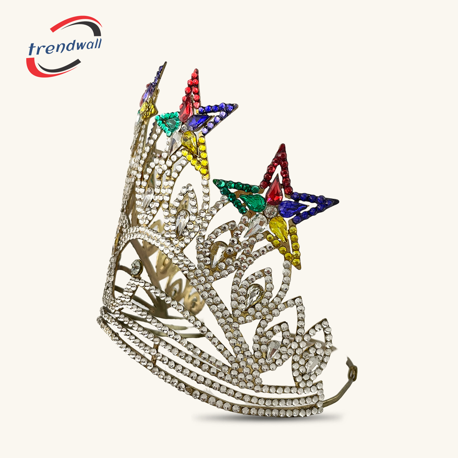 Masonic OES 5-Stars Grand Taller Crown Rare Style Gold Tone Adjustable