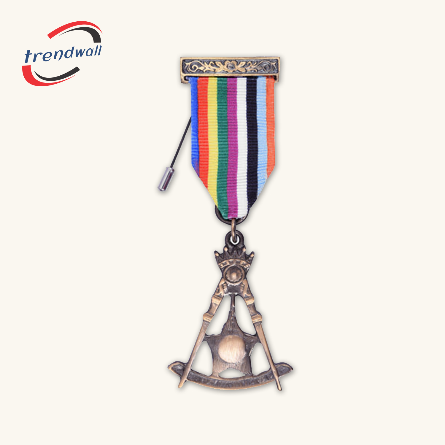 14th Degree Scottish Rite Breast Jewel - Colorful Ribbon