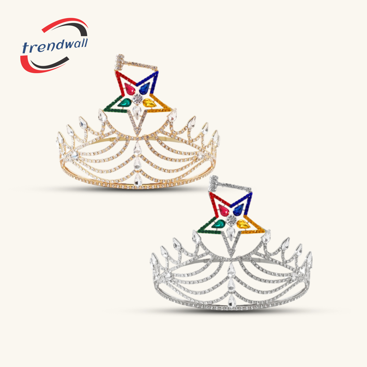 Masonic OES Matron Crown with Gavel